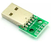 Мужчина USB 2,0 к доске переходника PCB ПОГРУЖЕНИЯ 2.54mm