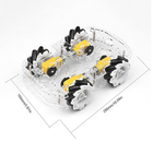Набор шасси автомобиля пластикового прозрачного колеса 4WD умный для Mecanum