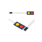 Красная и желтая 2 кнопочная панель мембраны матрицы DIY кнопок