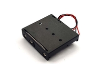 ящик для хранения PVC держателя батареи 4AA 5.7x6.2x1.5cm плоский с руководством провода